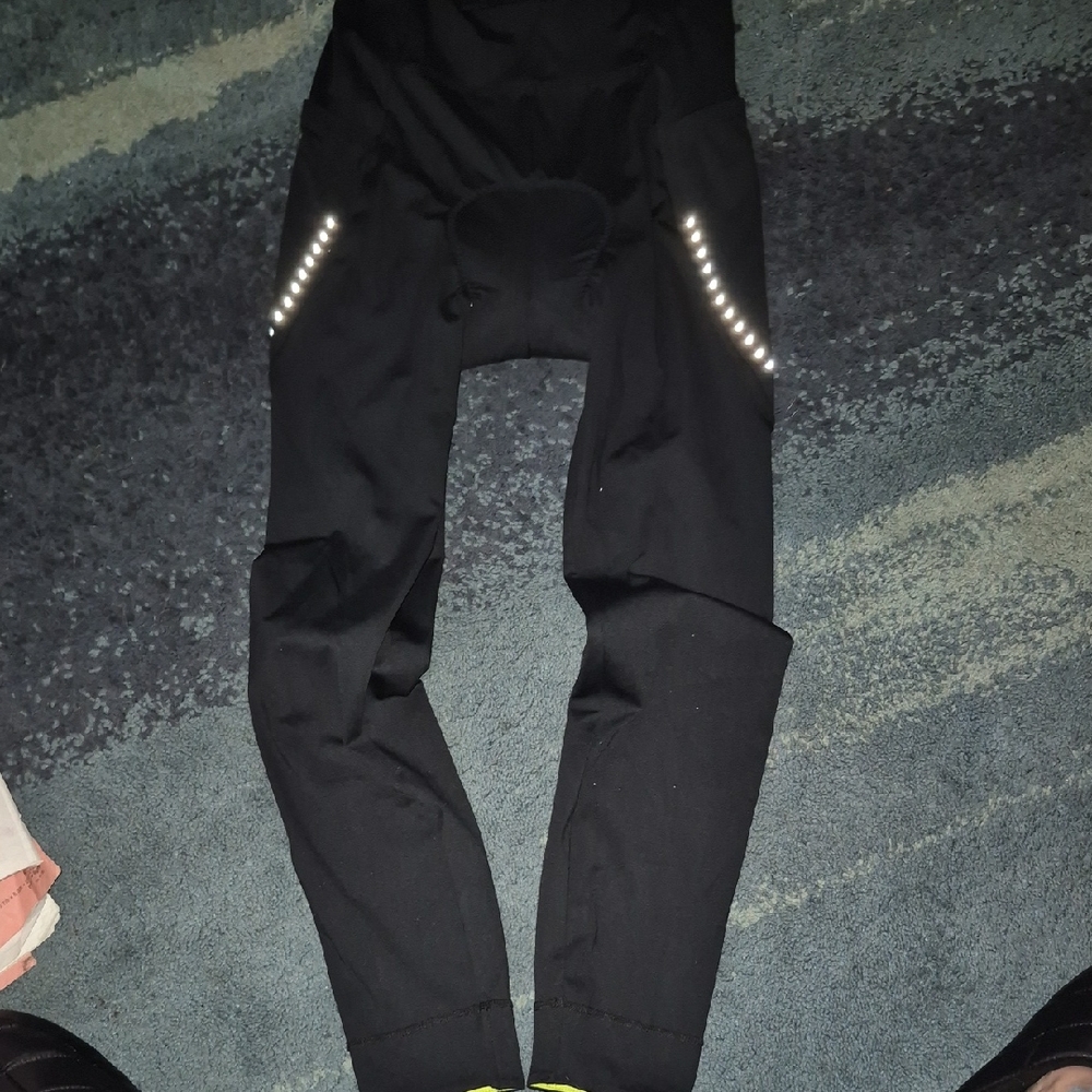 NWOT Women's MOUNTAIN WAREHOUSE Black Reflective Ankle Cycling Pants Size M